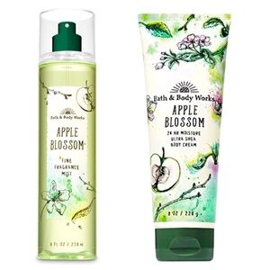 Bath and Body Works Apple Blossom Mist and Body Cream Set